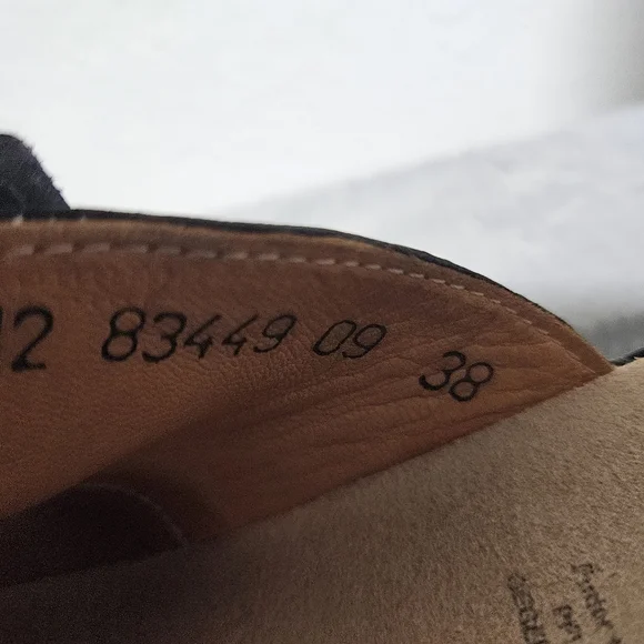 Black Leather Think Shoes (7.5) or (38) - Picture 4 of 5